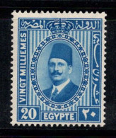 Égypte 1927 Mi. 130 Neuf * MH 100% Roi Fouad, 20 M - Ungebraucht