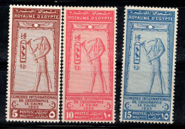 Égypte 1925 Mi. 94-96 Neuf ** 100% Congrès Du Caire, Dieu Thot, Histoire - Unused Stamps