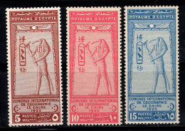 Égypte 1925 Mi. 94-96 Neuf ** 100% Congrès Du Caire, Dieu Thot - Unused Stamps