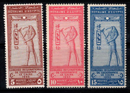 Égypte 1925 Mi. 94-96 Neuf * MH 80% Congrès Du Caire, Dieu Thot - Unused Stamps