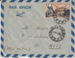 1952 - AEF - ENVELOPPE Par AVION De BRAZZAVILLE => NICE - Covers & Documents