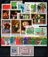 Hongrie 1976-77 Oblitéré 100% Peintures De Fleurs, Médailles Olympiques, Feuilles, Soldat - Used Stamps