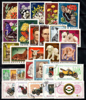 Hongrie 1974-75 Oblitéré 100% Papillons,Jeunes Animaux,Voitures Historiques,Villes - Used Stamps