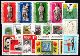 Hongrie 1976-77 Oblitéré 100% Sculptures Gothiques, Personnalités, Faisans Et Paons... - Used Stamps