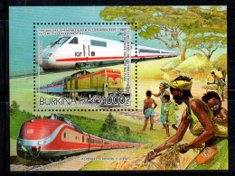 Burkina Faso 1986 Mi. Bl.120 A Bloc Feuillet 100% Neuf ** 1000 Fr,Trains - Burkina Faso (1984-...)