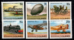 Guinée 1984 Mi. 981-86 A Neuf ** 100% Moyens De Transport, Zeppelin... - Guinea (1958-...)