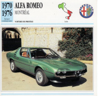 Alfa Romeo Montréal  -  1972  - Voiture De Prestige -  Fiche Technique Automobile (I) - Coches