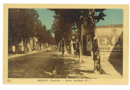Cpa Vaucluse - Piolenc - Route Nationale N°7 ( Pub Garage Texaco ) - Piolenc