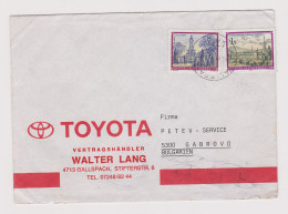 AUSTRIA Österreich 1980s TOYOTA Car Commerce Cover With 8S+1S Definitive Stamps Sent To Bulgaria (858) - Brieven En Documenten