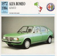 Alfa Romeo Alfasud -  1976  - Voiture Populaire -  Fiche Technique Automobile (I) - Cars