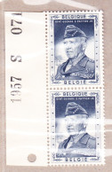 1957 Nr 1035** Zonder Scharnier,jaartal Op Bladrand,uit Reeks  Generaal Patton.OBP 18 Euro. - Coins Datés