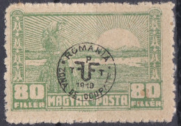 Hongrie Debrecen 1920 Mi 92y * Surcharge ROUMANIE ZONA DE OCUPATIE 1919 - Papier Mat (K14) - Debreczin