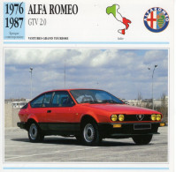 Alfa Romeo GTV 2.0 -  1979  - Voiture Grand Tourisme -  Fiche Technique Automobile (I) - Autos