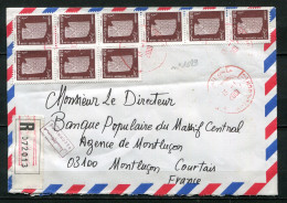 26367 Algérie N°1089°x9  5d. Motif Décoratif Du 4è. Siècle De L'Hégire Sur Lettre REC.  1995  TB - Algeria (1962-...)