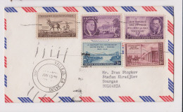 USA United States 1970 Airmail Cover Multiple Color Topic Stamps 5c3c. Roosevelt, Pulitzer, Sent Abroad To Bulgaria /862 - Lettres & Documents