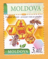 2023  Moldova Moldavie   „Apiculture. Protect The Bees - Protect Life On Earth!”  1v Mint - Abejas