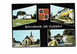 Cpm - 89 - Flogny La Chapelle - Souvenir - Château Hôtel De La Poste église Pont Du Canal - Blason - ARTAUD 101 - Flogny La Chapelle