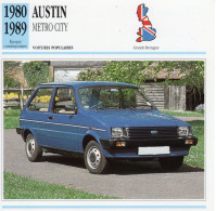 Austin Metro City -  1982  - Voiture Populaire -  Fiche Technique Automobile (GB) - Autos