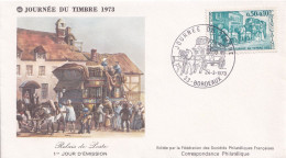 Journée Du Timbre 1973, Bordeaux, Relais De Poste - Tag Der Briefmarke