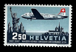 1947 Swissair  Michel CH 479 Stamp Number CH C42 Yvert Et Tellier CH PA41 Stanley Gibbons CH 472 AFA CH 482 Xx MNH - Nuovi