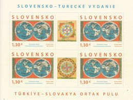 2018 Slovakia Links With Turkey Maps Miniature Sheet Of 4 MNH @ BELOW FACE VALUE - Neufs