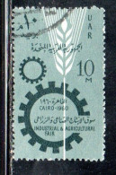 UAR EGYPT EGITTO 1960 INDUSTRIAL AND AGRICULTURAL FAIR CAIRO 10m USED USATO OBLITERE' - Usados