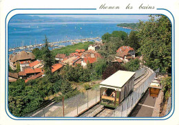 Trains - Funiculaires - Thonon Les Bains - Le Funiculaire - Rives Et Le Lac Léman - CPM - Voir Scans Recto-Verso - Funiculares