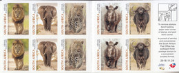 2018 South Africa The Big Five Elephant Rhino Leopard Rhino Complete Booklet   MNH - Neufs