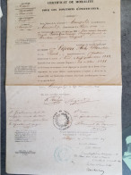 Certificat De Moralité Pour Les Fonctions D'Instituteur Académie De Paris 1823 - Diplomi E Pagelle