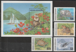 GRENADINES - N°678/81+BLOC N°114 ** (1986) Animaux - Grenade (1974-...)