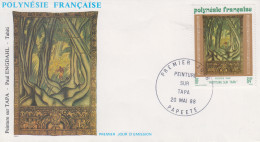 Enveloppe  FDC  1er  Jour    POLYNESIE      PEINTURE   Sur   Tapa    1988 - FDC