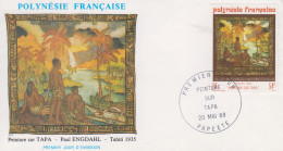 Enveloppe  FDC  1er  Jour    POLYNESIE      PEINTURE   Sur   Tapa    1988 - FDC