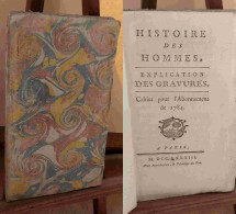 DELISLE DE SALES Jean-Baptiste - HISTOIRE DES HOMMES - EXPLICATION DES GRAVURES - CAHIER POUR L'ABONNE - 1701-1800