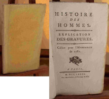 DELISLE DE SALES Jean-Baptiste - HISTOIRE DES HOMMES - EXPLICATION DES GRAVURES - CAHIER POUR L'ABONNE - 1701-1800
