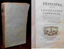 SCHMID  ( Ou SCHMIDT) D'AVENSTEIM Georg Ludwig - PRINCIPES DE LA LEGISLATION UNIVERSELLE - TOME 1 - 1701-1800