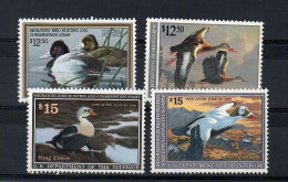 USA 1990/1991/1992/1993 Migratory Bird Hunting Stamp MINT MNH - Duck Stamps