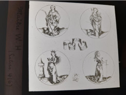 Photographie Plaque De Verre Positif - Gravure Maître W.H.  - Archives Lehrs - Diapositivas De Vidrio