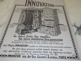 ANCIENNE PUBLICITE LA PLUS FORTE DES MALLES  INNOVATION 1921 - Publicités