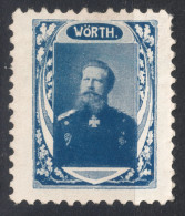 Graf Von Bose GENERAL / Prussia - 1910 Germany Label Cinderella Vignette / MILITARY SOLDIER - Wörth BATTLE FRANCE - Andere & Zonder Classificatie