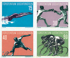 77565 MNH LIECHTENSTEIN 1958 DEPORTES - Neufs