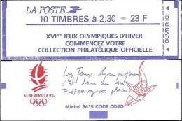 CARNET 2614-C 10a Marianne De Briat "XVI JEUX OLYMPIQUES D'HIVER" Sans Le N° De Confectionneuse. TRES RARE - Moderne : 1959-...