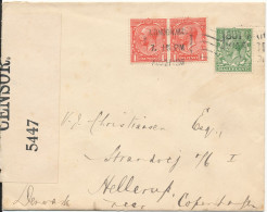 Great Britain WW L Censored Cover Sent To Denmark 21-8-1918 - Briefe U. Dokumente