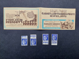 Carnet Vide 1937 Série 27 Paix 20x0,65f Bleu Couverture13f Gueules Cassées Pub Fer à Cheval, Byrrh, Byrrh, Tetra - Alte : 1906-1965