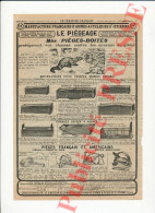 Publicité 1924 Piegeage Pièges-Boites Piège Animal Putois Belette Fouine Hermine Blaireau Boite à Fauves - Publicités