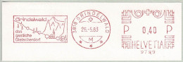 Schweiz / Helvetia 1983, Freistempel / EMA / Meterstamp Grindelwald, Gletscherdorf, Glacier - Frankeermachinen