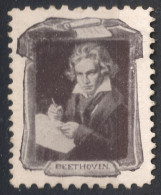 Ludwig Van Beethoven - MUSIC Composer - 1910 Austria Germany / Label Cinderella Vignette - Musique