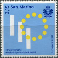 SAN MARINO - 2023 - STAMP MNH ** - 40 Years Of Diplomatic Relations With The EU - Nuevos