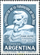 726730 HINGED ARGENTINA 1962 4 CENTENARIO DE LA FUNDACION DE SAN JUAN - Ungebraucht