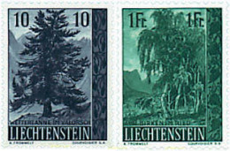 340732 MNH LIECHTENSTEIN 1957 ARBOLES Y ARBUSTOS - Nuovi