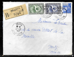 CC242 - ALGERIE - LETTRE RECOMMANDEE DE GRAREM CONSTANTINE DE 1967 POUR METZ - Algeria (1962-...)